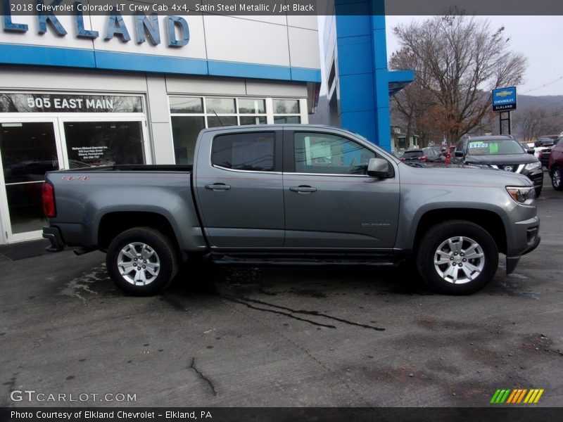 Satin Steel Metallic / Jet Black 2018 Chevrolet Colorado LT Crew Cab 4x4