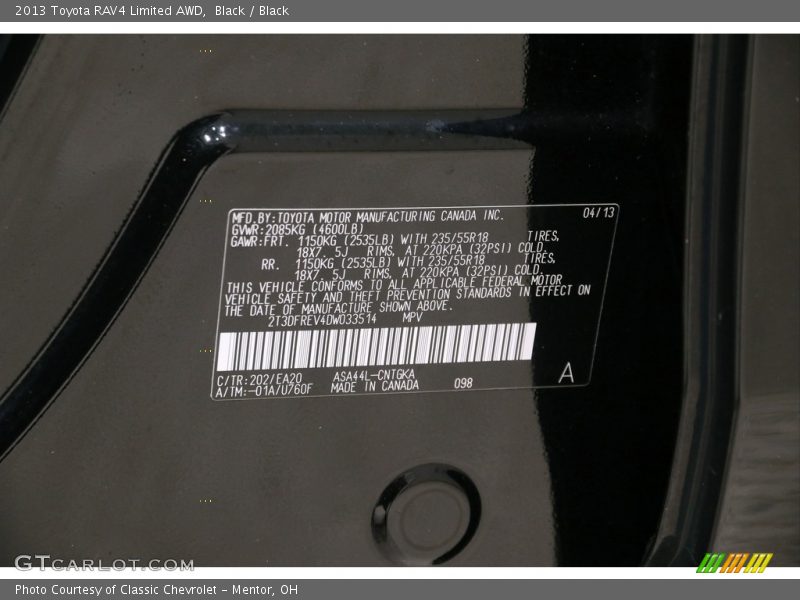Black / Black 2013 Toyota RAV4 Limited AWD