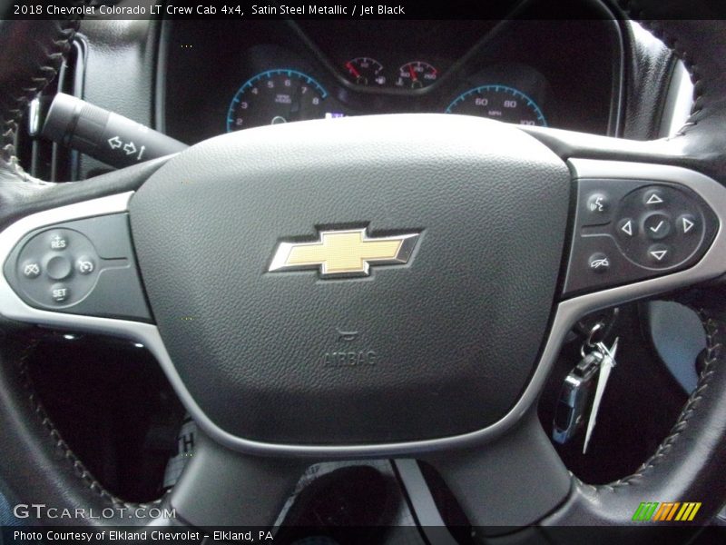 Satin Steel Metallic / Jet Black 2018 Chevrolet Colorado LT Crew Cab 4x4