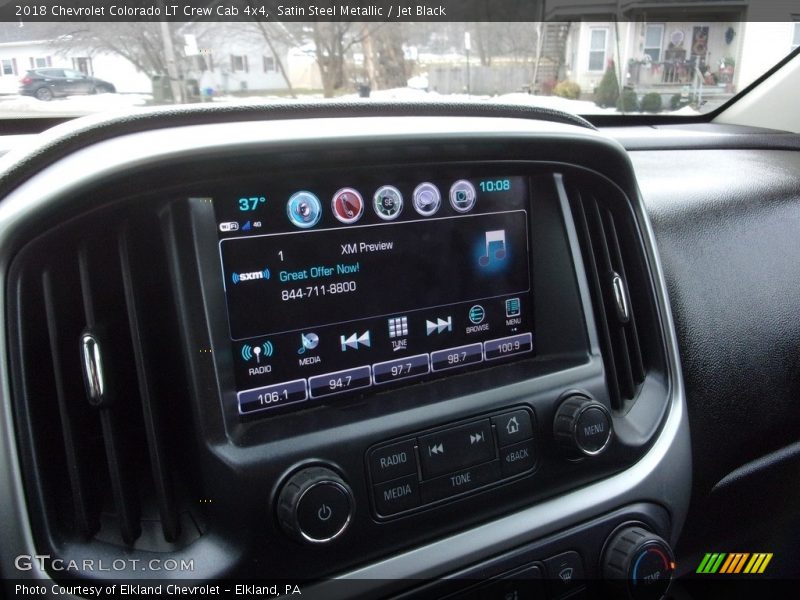 Satin Steel Metallic / Jet Black 2018 Chevrolet Colorado LT Crew Cab 4x4