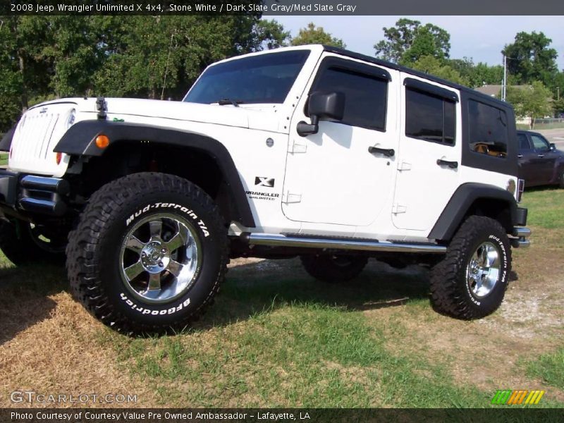 Stone White / Dark Slate Gray/Med Slate Gray 2008 Jeep Wrangler Unlimited X 4x4