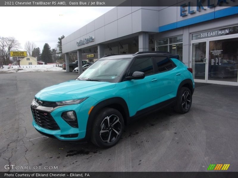 Oasis Blue / Jet Black 2021 Chevrolet TrailBlazer RS AWD