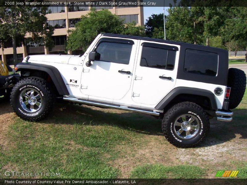 Stone White / Dark Slate Gray/Med Slate Gray 2008 Jeep Wrangler Unlimited X 4x4