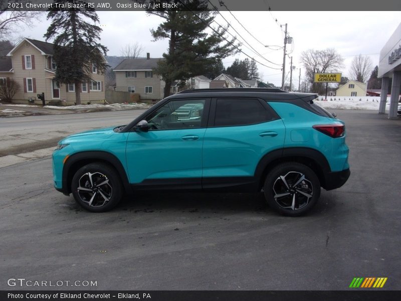 Oasis Blue / Jet Black 2021 Chevrolet TrailBlazer RS AWD