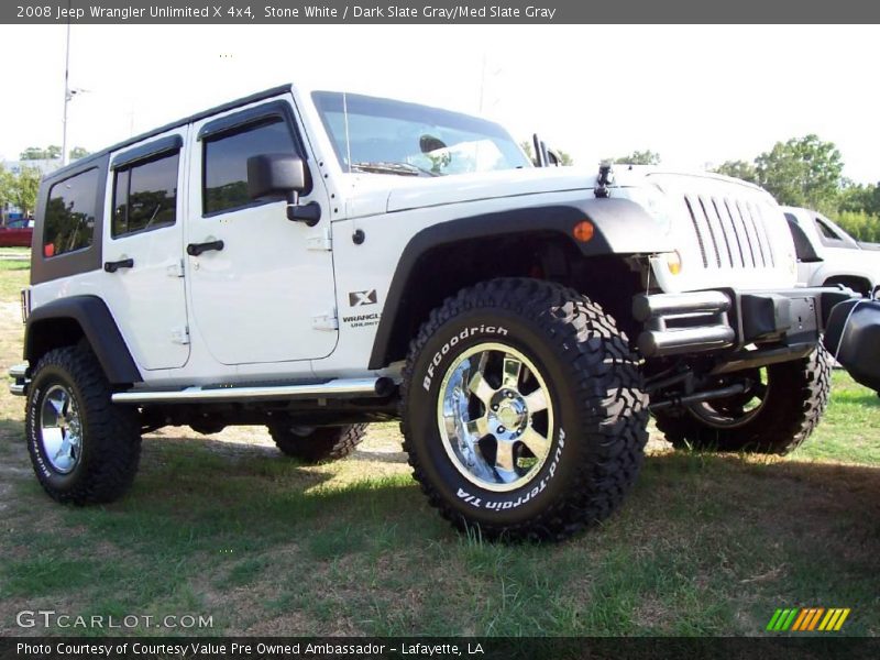 Stone White / Dark Slate Gray/Med Slate Gray 2008 Jeep Wrangler Unlimited X 4x4