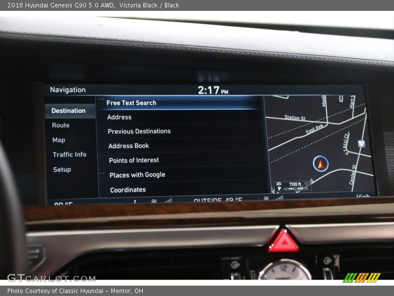 Victoria Black / Black 2018 Hyundai Genesis G90 5.0 AWD