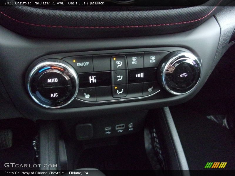 Controls of 2021 TrailBlazer RS AWD