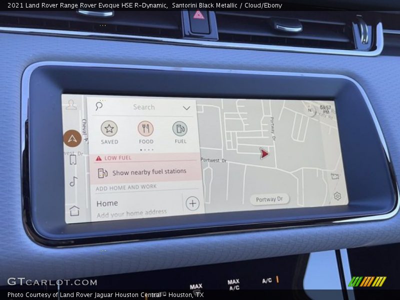 Navigation of 2021 Range Rover Evoque HSE R-Dynamic