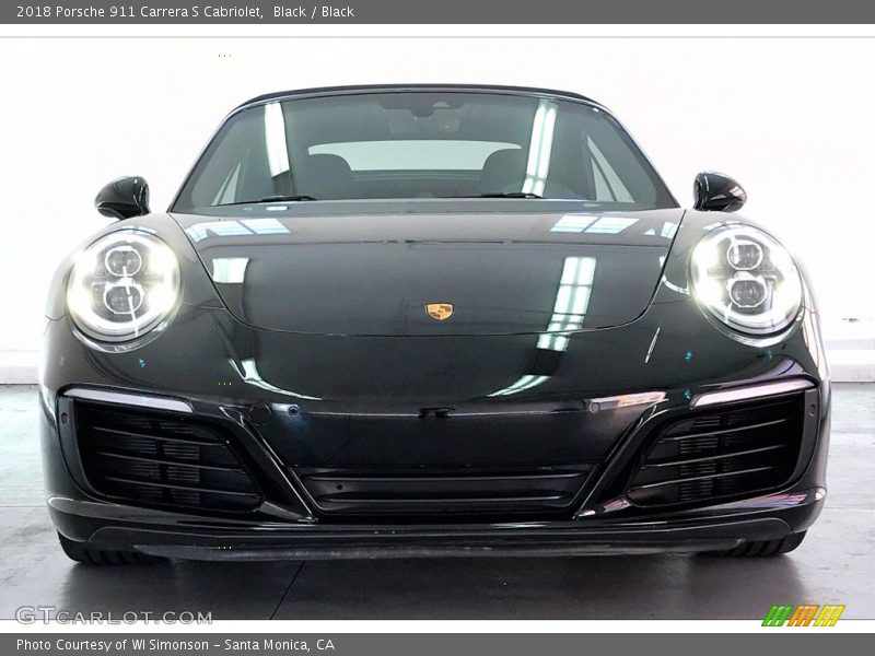 Black / Black 2018 Porsche 911 Carrera S Cabriolet