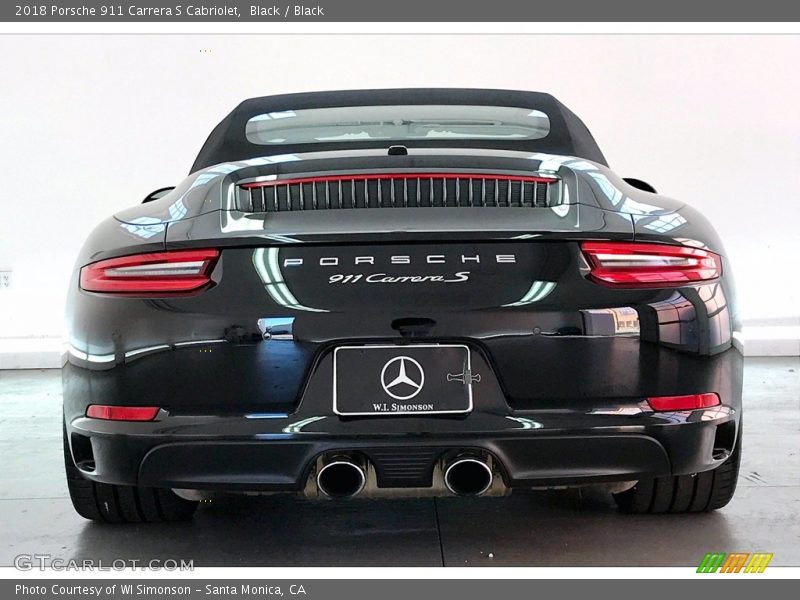 Black / Black 2018 Porsche 911 Carrera S Cabriolet