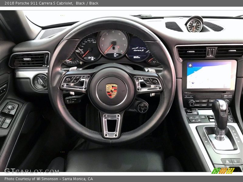 Black / Black 2018 Porsche 911 Carrera S Cabriolet