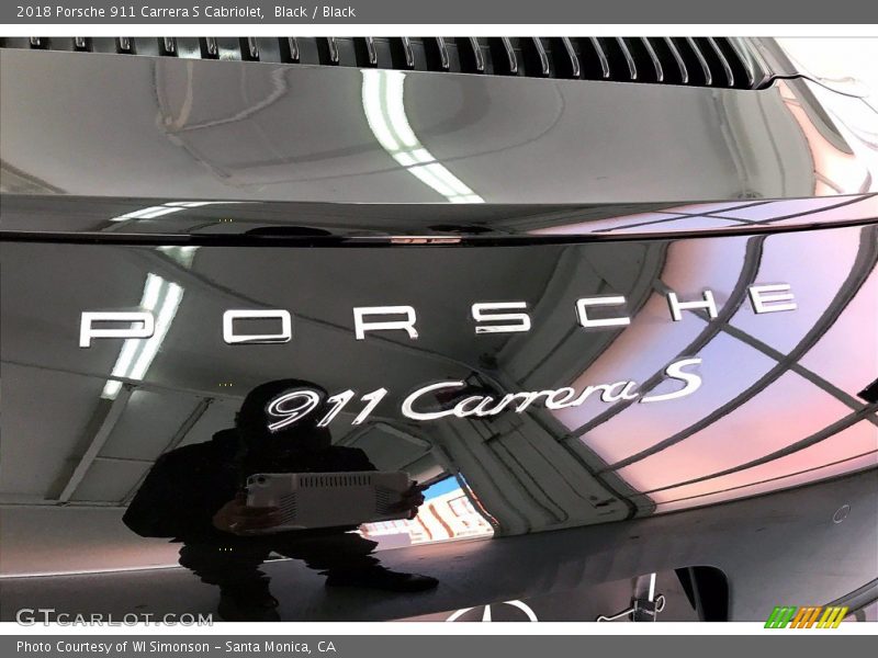 Black / Black 2018 Porsche 911 Carrera S Cabriolet