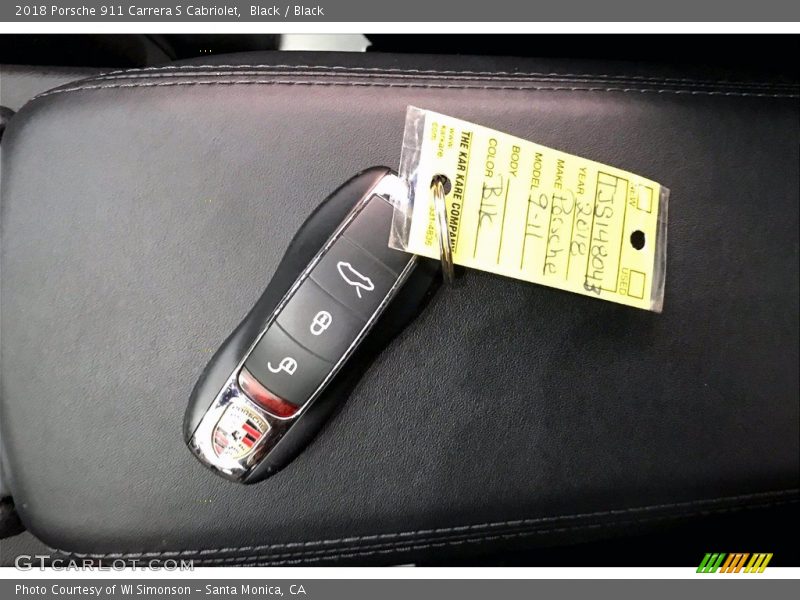 Black / Black 2018 Porsche 911 Carrera S Cabriolet
