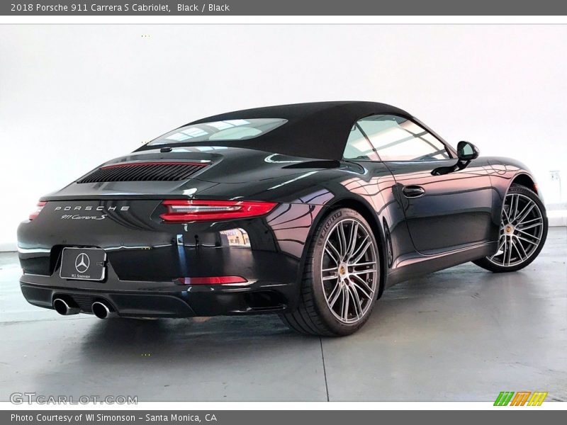 Black / Black 2018 Porsche 911 Carrera S Cabriolet