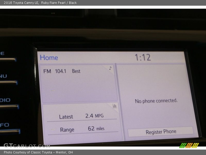 Ruby Flare Pearl / Black 2018 Toyota Camry LE