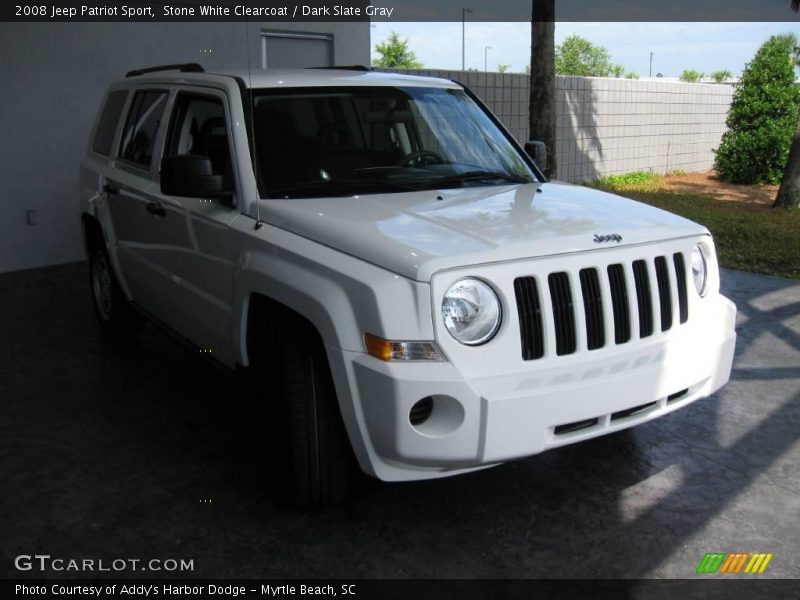 Stone White Clearcoat / Dark Slate Gray 2008 Jeep Patriot Sport