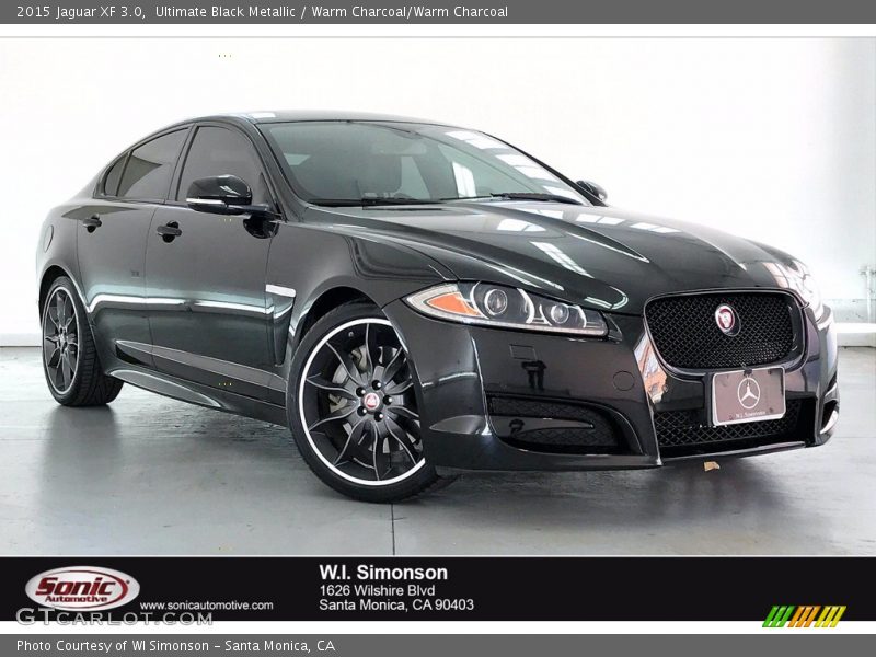 Ultimate Black Metallic / Warm Charcoal/Warm Charcoal 2015 Jaguar XF 3.0