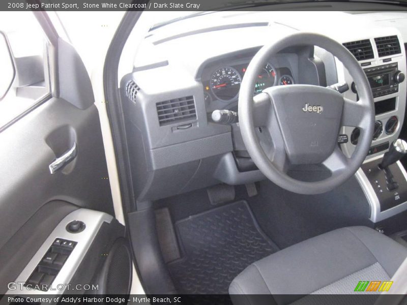 Stone White Clearcoat / Dark Slate Gray 2008 Jeep Patriot Sport