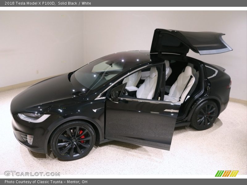 Solid Black / White 2018 Tesla Model X P100D