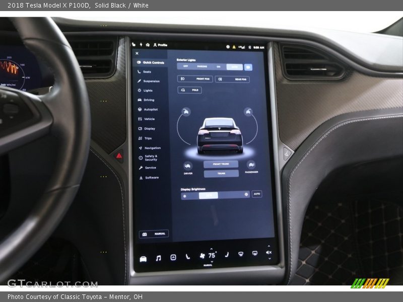 Controls of 2018 Model X P100D