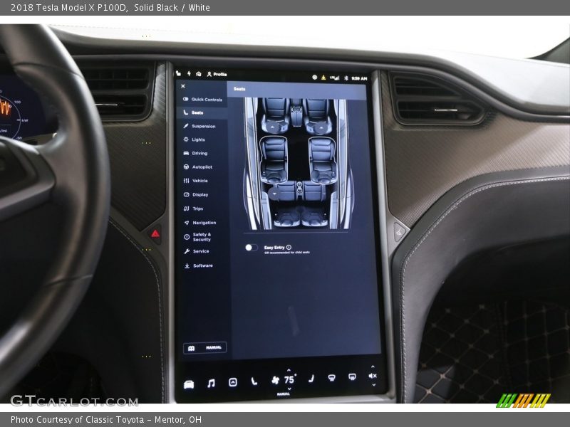 Solid Black / White 2018 Tesla Model X P100D