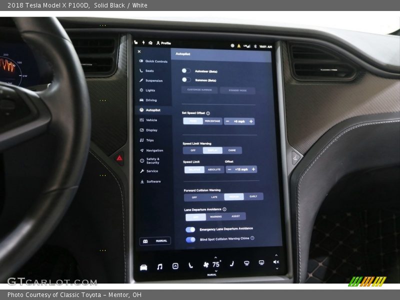 Solid Black / White 2018 Tesla Model X P100D