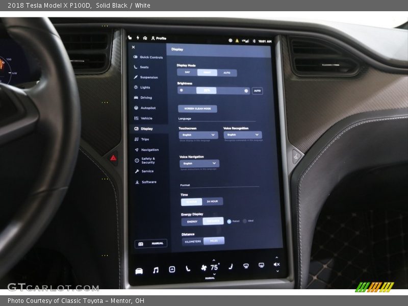 Solid Black / White 2018 Tesla Model X P100D
