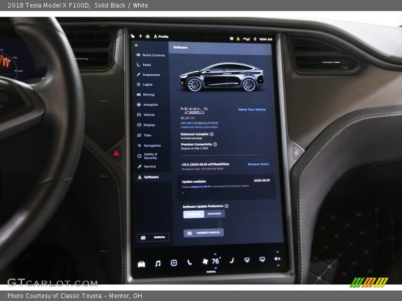 Solid Black / White 2018 Tesla Model X P100D