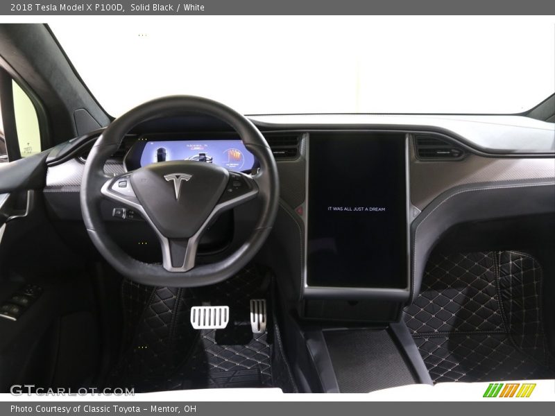 Solid Black / White 2018 Tesla Model X P100D