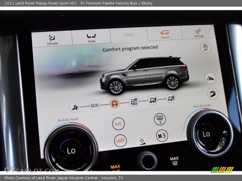 Controls of 2021 Range Rover Sport HST
