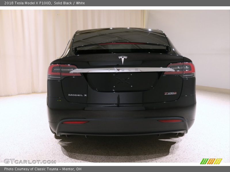 Solid Black / White 2018 Tesla Model X P100D