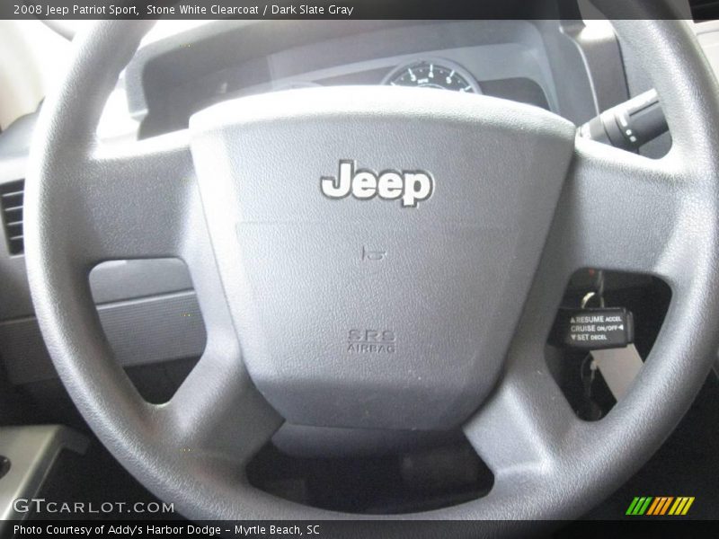Stone White Clearcoat / Dark Slate Gray 2008 Jeep Patriot Sport