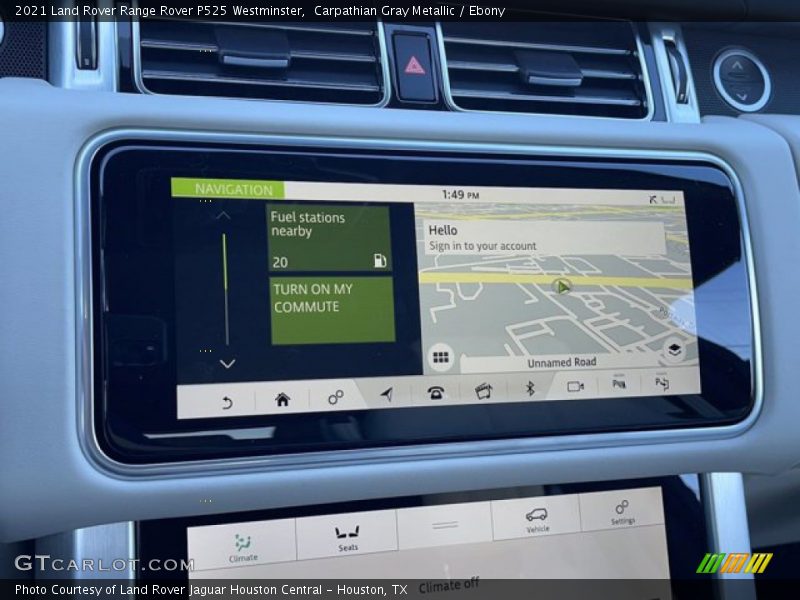 Navigation of 2021 Range Rover P525 Westminster