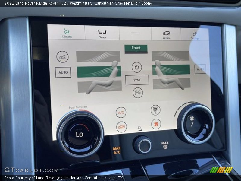 Controls of 2021 Range Rover P525 Westminster