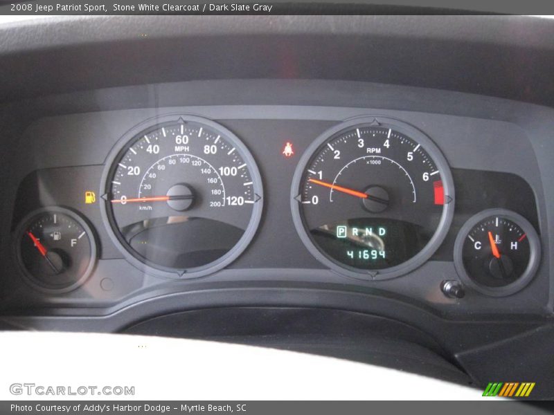 Stone White Clearcoat / Dark Slate Gray 2008 Jeep Patriot Sport