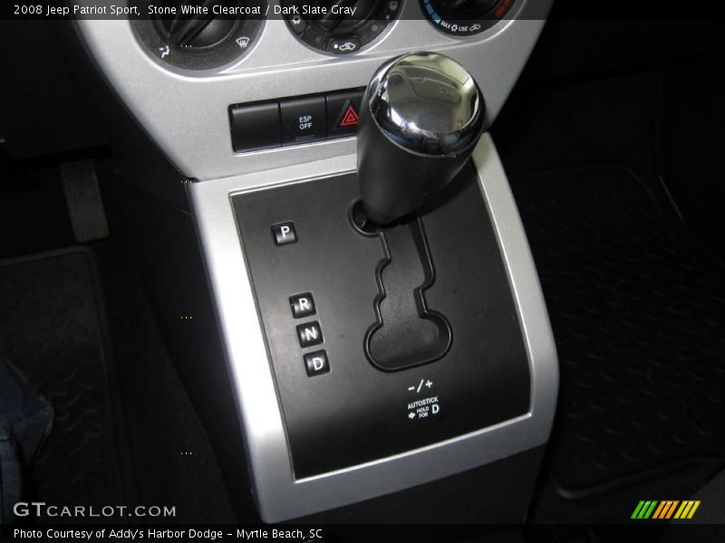 Stone White Clearcoat / Dark Slate Gray 2008 Jeep Patriot Sport