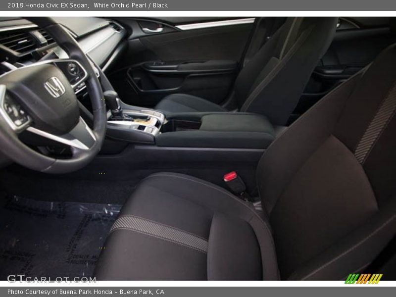 White Orchid Pearl / Black 2018 Honda Civic EX Sedan