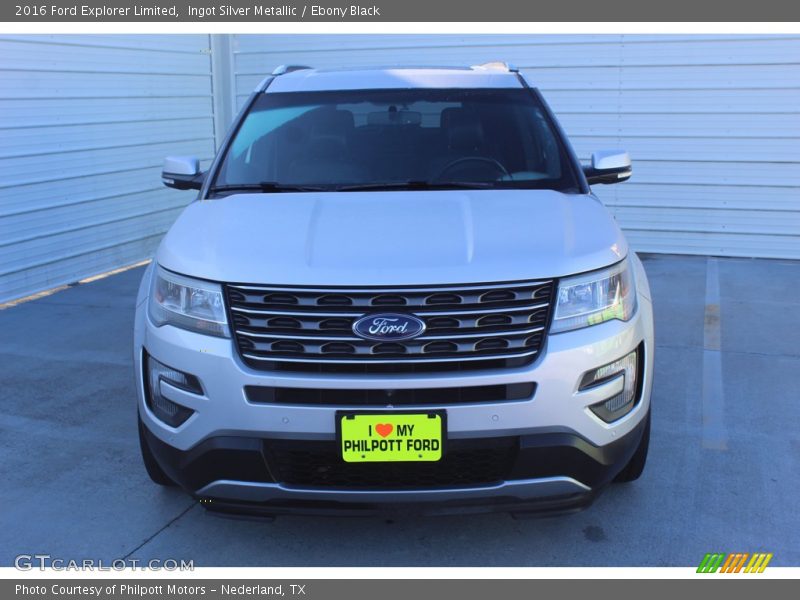 Ingot Silver Metallic / Ebony Black 2016 Ford Explorer Limited