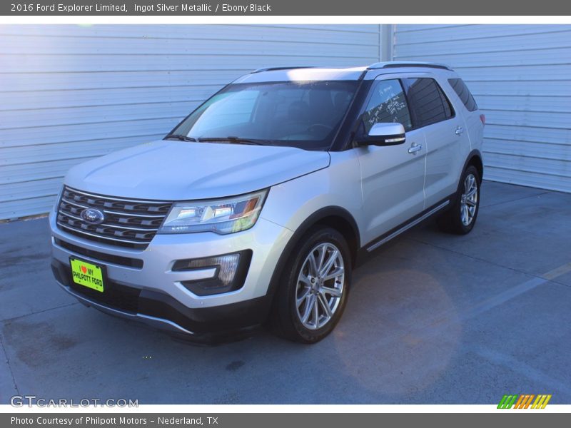 Ingot Silver Metallic / Ebony Black 2016 Ford Explorer Limited