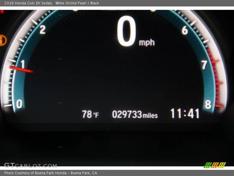 White Orchid Pearl / Black 2018 Honda Civic EX Sedan