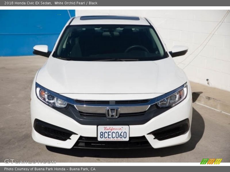 White Orchid Pearl / Black 2018 Honda Civic EX Sedan