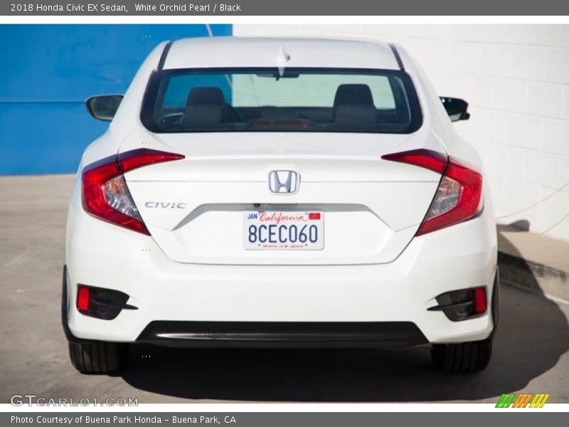 White Orchid Pearl / Black 2018 Honda Civic EX Sedan