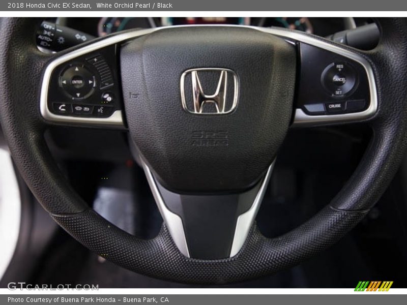 White Orchid Pearl / Black 2018 Honda Civic EX Sedan