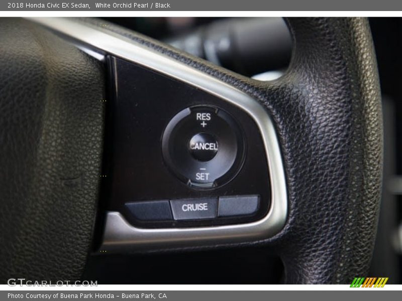 White Orchid Pearl / Black 2018 Honda Civic EX Sedan