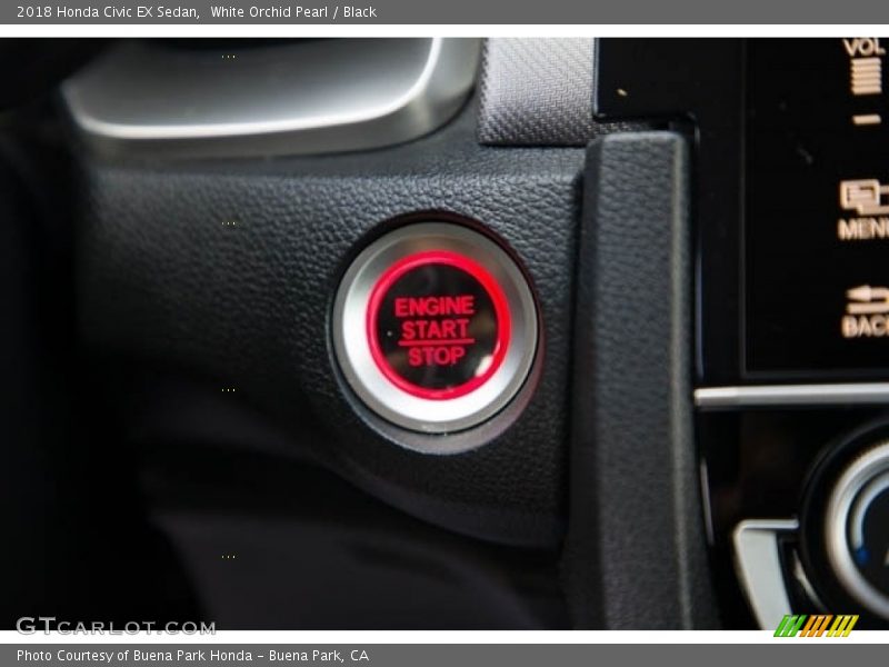White Orchid Pearl / Black 2018 Honda Civic EX Sedan
