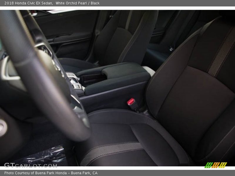 White Orchid Pearl / Black 2018 Honda Civic EX Sedan