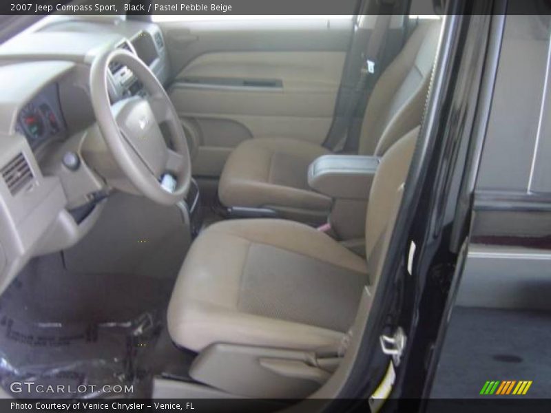 Black / Pastel Pebble Beige 2007 Jeep Compass Sport