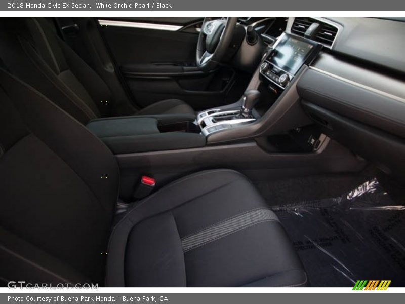 White Orchid Pearl / Black 2018 Honda Civic EX Sedan
