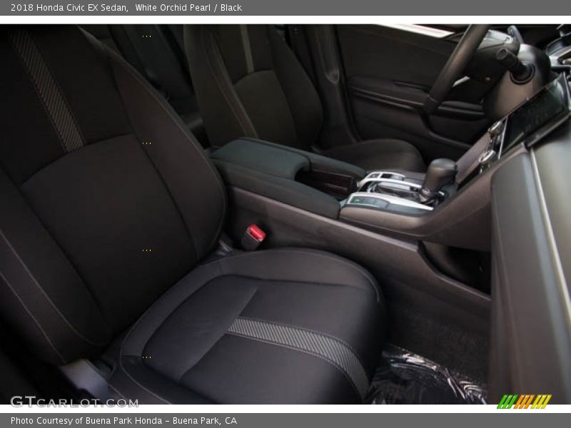 White Orchid Pearl / Black 2018 Honda Civic EX Sedan