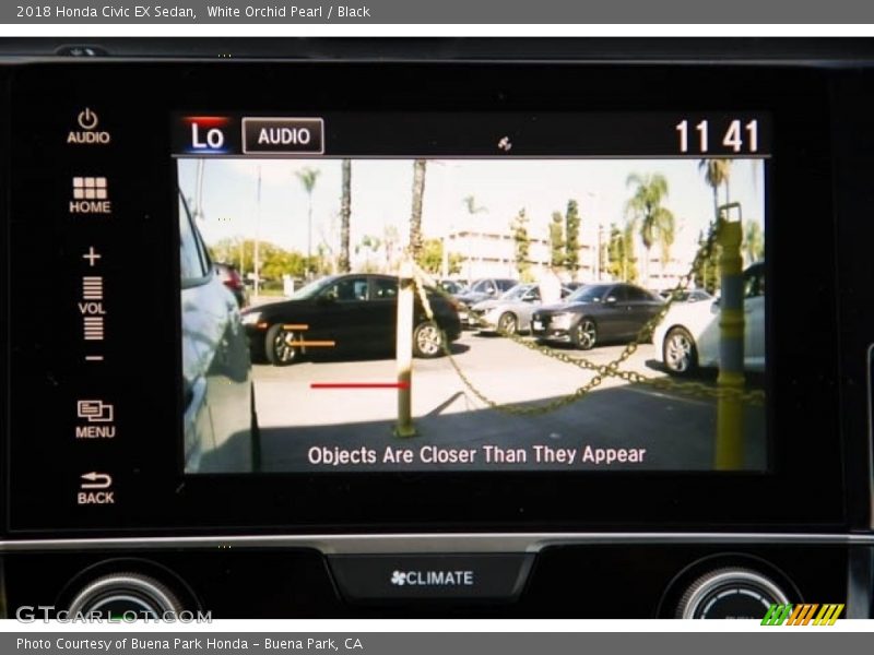 White Orchid Pearl / Black 2018 Honda Civic EX Sedan